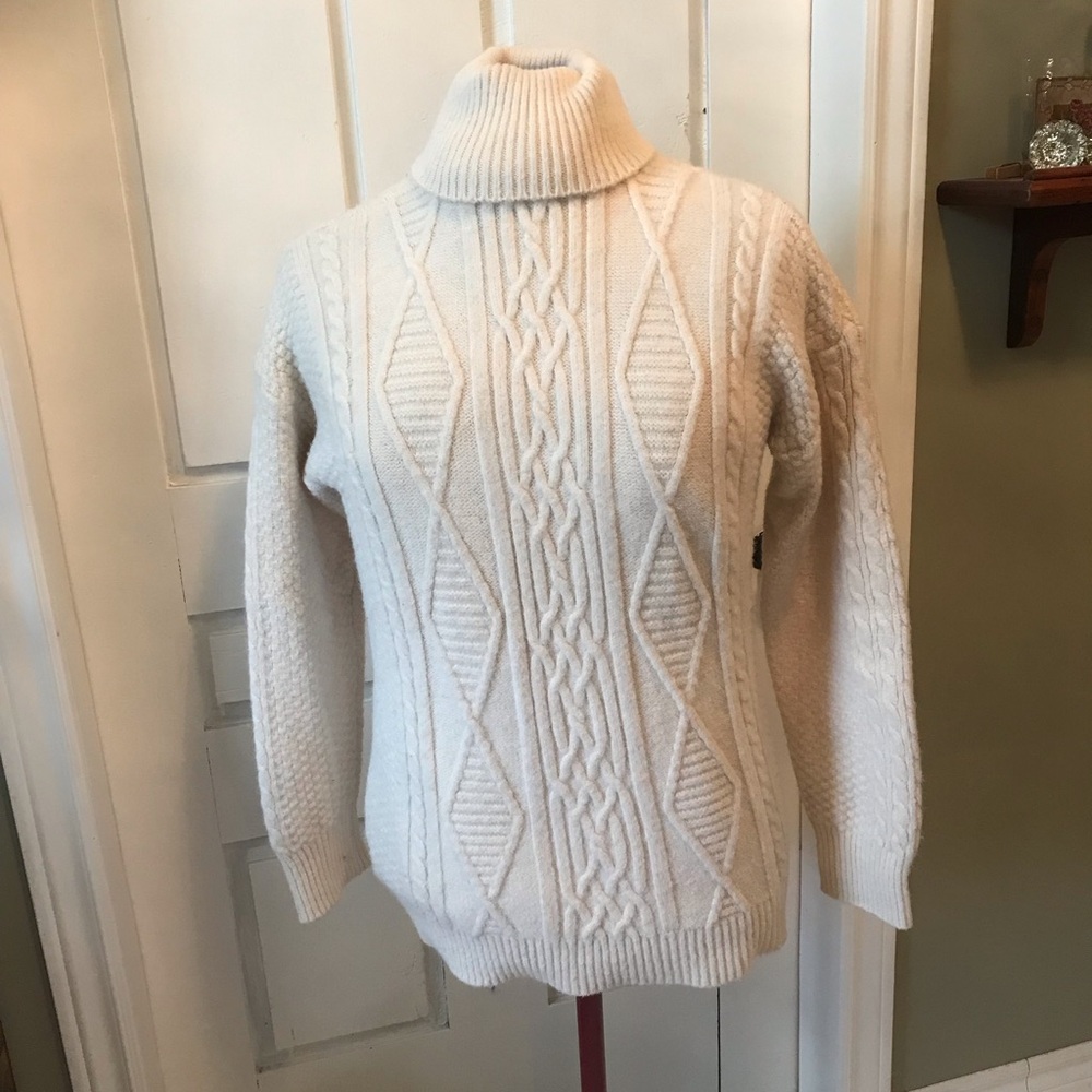 Cozy Cream Cable Knit Turtleneck Sweater